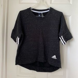 Adidas Short Sleeve Sweatshirt Crop Top